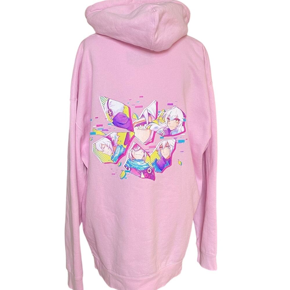 CyYu VTuber Pink Pullover Hoodie S-Tier Apparel Anime Size XL Limited Edition
